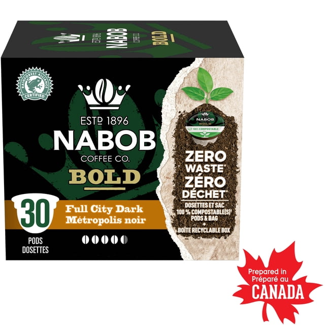 Dosettes de café Nabob Métropolis noir 100 % compostables