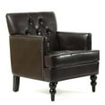 thumbnail image 3 of Noble House Malone Leather Club Chair in Brown, 3 of 28