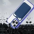 thumbnail image 6 of 2 in 1 Wallet Case for iPhone 15, Compatible with Magsafe Clear Shockproof Magnetic Phone Case with Card Holder Bumper Anti-Yellowing Protective Cover for iPhone 15,Darkblue, 6 of 8