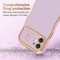 thumbnail image 3 of for iPhone 11 Case for Women Girls, Cute Wave Frame Curly Shape with Love Heart Pattern Raised Camera Protection Cover Luxury Plating Shockproof Phone Case for iPhone 11, Light Purple, 3 of 16