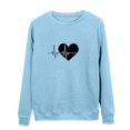 thumbnail image 4 of Besolor Womens Fall Spring Sweatshirt Heart Printed Crewneck Long Sleeve Tops Casual Loose Plus Size Pullover Blouse, 4 of 4