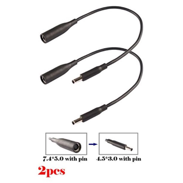 tip adapter converter cable 7.4 to 4.5mm for dell laptop power supply