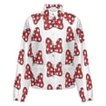 thumbnail image 5 of Jackets for Women Winter Coat Jackets Flannel Stand Collar Jacket(Polka Dot Mouse Bow,Size:S-4XL), 5 of 7