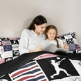 thumbnail image 5 of Feelyou Child Baseball Lover Twin Comforter Sets, Cartoon Sports Bedding Set, 2 Pieces, 5 of 8