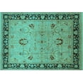 thumbnail image 1 of Ahgly Company Indoor Rectangle Oriental Turquoise Blue Industrial Area Rugs, 5' x 8', 1 of 4