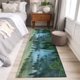 thumbnail image 4 of 2'x6' Rug Runners for Hallways Kitchen, Mountain Non Slip Entryway Beside Floor Carpet Runner, Forest Green Trees Modern Art Washable Laundry Room Bedroom Throw Rugs Mat for Family Pet, 4 of 8