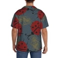 thumbnail image 3 of Kdxio Men'S Hawaiian Shirt For Men Short Sleeve Shirt Ladybug Summer Casual Holiday Beach Button Down T-Shirts, 3 of 5