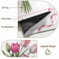 thumbnail image 6 of Round Rugs 3.3Ft, Pink Tulip Floral Round Area Rug Washable Indoor Throw Carpet, Spring Flowers Romantic Modern Art Soft Non Slip Circle Rug for Laundry Room Patio Home Decor Aesthetic, 6 of 8