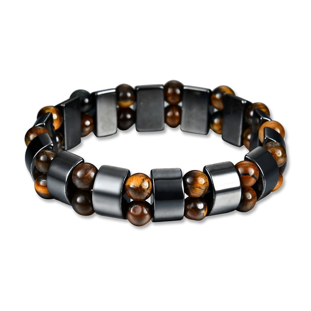 Pulsera de hematita de terapia magnética para bajar de peso - Joyería para el cuidado de la salud de hombres y mujeres