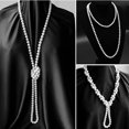 thumbnail image 5 of 1920s Long Fake Pearls Strand Necklace Layered Retro Vintage Imitation Round Beaded Ball for Women Flapper Party Halloween Jewelry Mother's Day Gift, 5 of 5