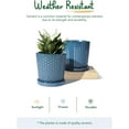 thumbnail image 4 of BEMAY 5.5" Plant Pots, Ceramic Indoor Planters with Drainage and Tray, Set of 2 Flower Pots for Succulent,Plants, Reactive Glaze Blue, 4 of 7
