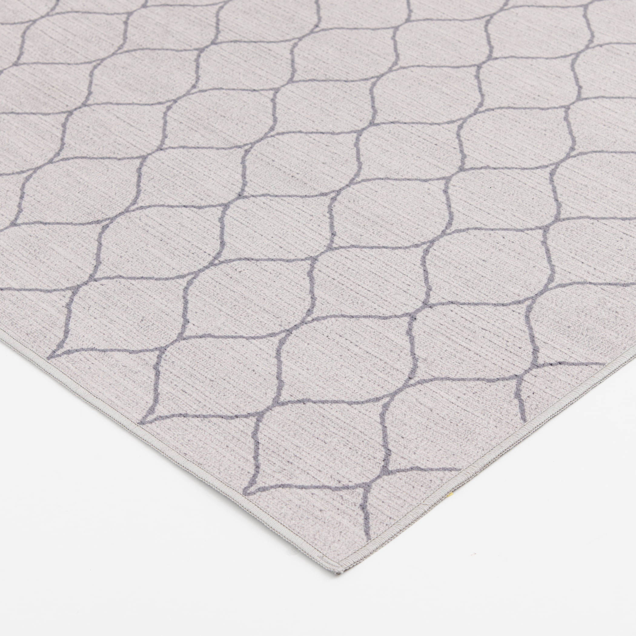 Better Homes & Gardens Geometric Machine Washable Indoor Area Rug, Ivory, 5'x7'
