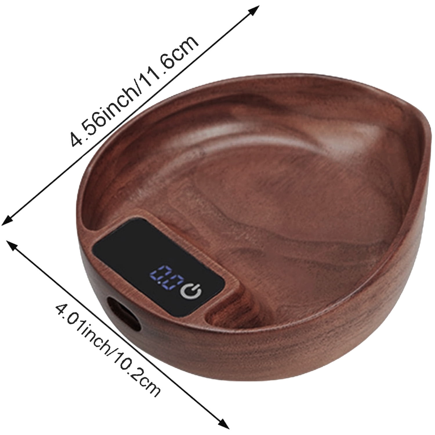Mini Coffee Scale,Wooden Tea Scale, Coffee Scale, Espresso Scale,Weigh Digital Coffee Scale,USB Rechargeable 999g/0.2g Tea Coffee Scale,Wooden Electronic Scale with LED Display