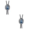thumbnail image 2 of Bolo Tie Jumpingount Oval ondulado estilo occidental accesorio de ropa ajustable diseño único Vintage, 2 of 6