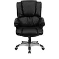 thumbnail image 4 of Flash Furniture High Back Black LeatherSoft OverStuffed Executive Swivel Ergonomic Office Chair with Fully Upholstered Arms, 4 of 7
