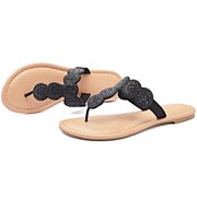 Ataiwee Women's Flat Slide Sandals - Comfortable Cute Summer Flops.