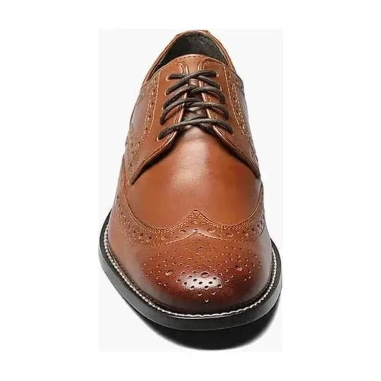 Nunn Bush Nelson Wingtip Oxford Dress Shoes Leather Cognac 