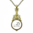 thumbnail image 1 of J'ai 21 Ans Collier Jeune Antique Guitare Bijou Pendentif Musical, 1 of 3
