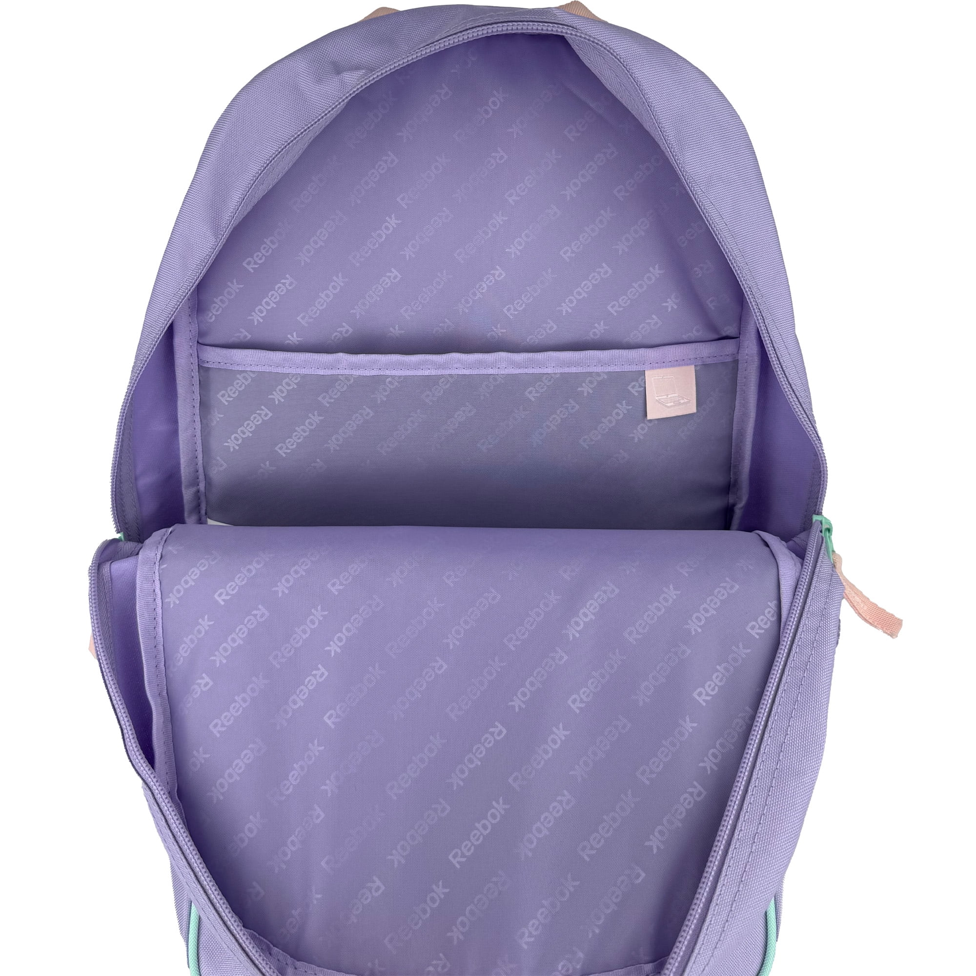 Reebok Girls' Riley 17" Laptop Backpack with Lunch Box Set, 2-Piece, Lavender