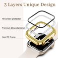 thumbnail image 4 of Yanonmyfd Funda para reloj brillante con protector de visualización HD para mujer compatible con Apple Watch de 49 mm de diámetro, protector de cara para iWatch Series Ultra 3/2/1, color dorado, 4 of 28