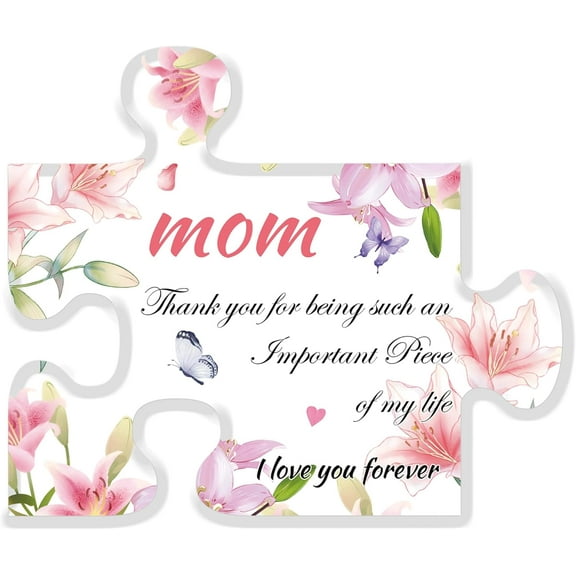Acrylic Mothers Day Gifts Acrylic Mom Gift Birthday Gift Sign - Engraved Acrylic Piece Retirement Gift Idea Decoration Piece 4x3.3 Inch