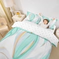 thumbnail image 3 of Homewish Mint Green Gradient Twin Duvet Cover,Classic Contemporary Twin Bedding,Reversible,2-Piece,1 Duvet Cover and 1 Pillowcase, 3 of 6