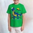 thumbnail image 2 of Hessimy Boys' Short Sleeve Solid Crew Neck T-shirt, Soft, Comfortable, Relaxed Fit(Green,9-10 Years), 2 of 5