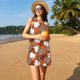 thumbnail image 3 of Easygdp Various Pumpkins para Vestido Transpirable de Mujer, Vestido Suelto de Manga Corta con Pliegues y Bolsillos para el Verano, 3 of 7