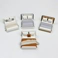 thumbnail image 5 of 1/20 Scale Bedroom,Mini Doll Beds,Miniature Bed,Mini DIY Bedroom Furniture, Bedding Miniature Queen Bed for Doll House Bedroo-m Furniture Accessories, 5 of 10