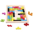 thumbnail image 3 of Wood Puzzle Block Set Fun Educational Puzzle Wooden Building Block for Kids, 3 of 9