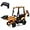 Yellow, variant on Lumiparty 4 in 1 Ride on Excavator & Bulldozer, 12V Kids Electric Vehicle, Front Loader, Digger, Horn, Adjustable Seat, Excavator Ride on Car Toy, Red & Blue