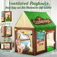thumbnail image 3 of PigPigPen Kids Play Tent for 3-8 Years Toddlers with Roll-up Door Indoor Outdoor Boys Girls Playhouse, 3 of 8