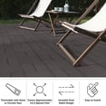 thumbnail image 2 of Pure Garden Rubber Deck Tiles 8-Pack - 28SQFT Outdoor Flooring Pavers, Gray, 2 of 10