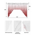 thumbnail image 5 of Red Geometric Swag Valances for Windows, Small Curtains Drapes, Modern White Stripe Abstract Distortion Art Kitchen Window Curtains Over Sink Window Treatment Valance for Bedroom/Bathroom 56"x36", 5 of 5