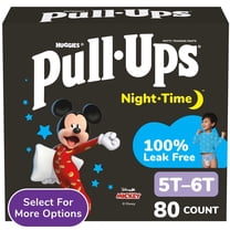 Pull-Ups Boys' Night-Time Potty Training Pants, 5T-6T (46-60 lbs), 80 Ct (Select for More)