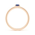 thumbnail image 2 of ANGARA Natural Classic Solitaire Oval Blue Sapphire Promise Ring in 14K Rose Gold for Women (Size-5x4mm) | September Birthstone, Anniversary, Jewelry Gift for Women | Natural Blue Sapphire Ring, 2 of 9