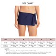 thumbnail image 4 of Conjunto de parte inferior de natación de 2 piezas para mujer, elegante y elegante, color puro, falda de natación, conjunto de parte inferior de bikini para fiesta en la playa, azul oscuro S, 4 of 4