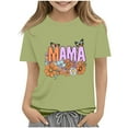 thumbnail image 2 of Frwgonr Big Girl Tees Mama's Boy Tee Shirt Top Summer Short Sleeve Clothes for Mother's Day Green, Size 2-14 Years, 2 of 6