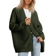 thumbnail image 1 of Cardigans pour Femmes 2023 Automne à devant Ouvert, Surdimensionnés, à Boutons, Col en V, Coupe Ample, Tricot Doux, 1 of 8