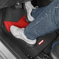 thumbnail image 3 of BDK Rubber Car Floor Mats All Weather Waterproof 4-Piece Sporty Two-Tone Design Car Mats Full Set - Universal Trim-To-Fit Floor Mats for Car, SUV, & Trucks - Car Carpet Protector, 3 of 10