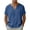 Navy, variant on Dvprdro Mens Cotton Linen T Shirts V Neck Short Sleeve Solid Casual Beach Tops