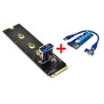thumbnail image 3 of Tarjeta Adaptadora De Ranura M.2 A Pci-E X16, Tarjeta Elevadora Ngff Pcie, Cable De Extensión Nvme Vga, 4 Pines, 6 Pines, Sata Para Minería Kearding EL010266-00, 3 of 6