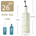 thumbnail image 2 of Peniguingy Ceramic Olive Oil Dispenser Bottle, White Oil Dispenser Bottle for Kitchen, Large Capacity 26oz Oil and Vinegar Bottles Dispenser, 2 of 5