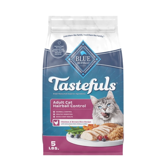 [Multiple Sizes] Blue Buffalo Indoor Hairball Control Adult Dry Cat Food, Chicken & Brown Rice Recipe