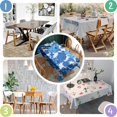 thumbnail image 4 of Pioneer Flower Floral Print Pattern Rectangle Tablecloth 60"x84",Waterproof Polyester Rectangle Table Cloth, Wipeable Spillproof Polyester Tablecloth for Dining, Camping, Indoor and Outdoor, 4 of 5