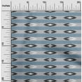 thumbnail image 1 of oneOone Tissu Jersey Viscose Rayé Imprimé Ikat BTY 60 Pouces de Large, 1 of 4