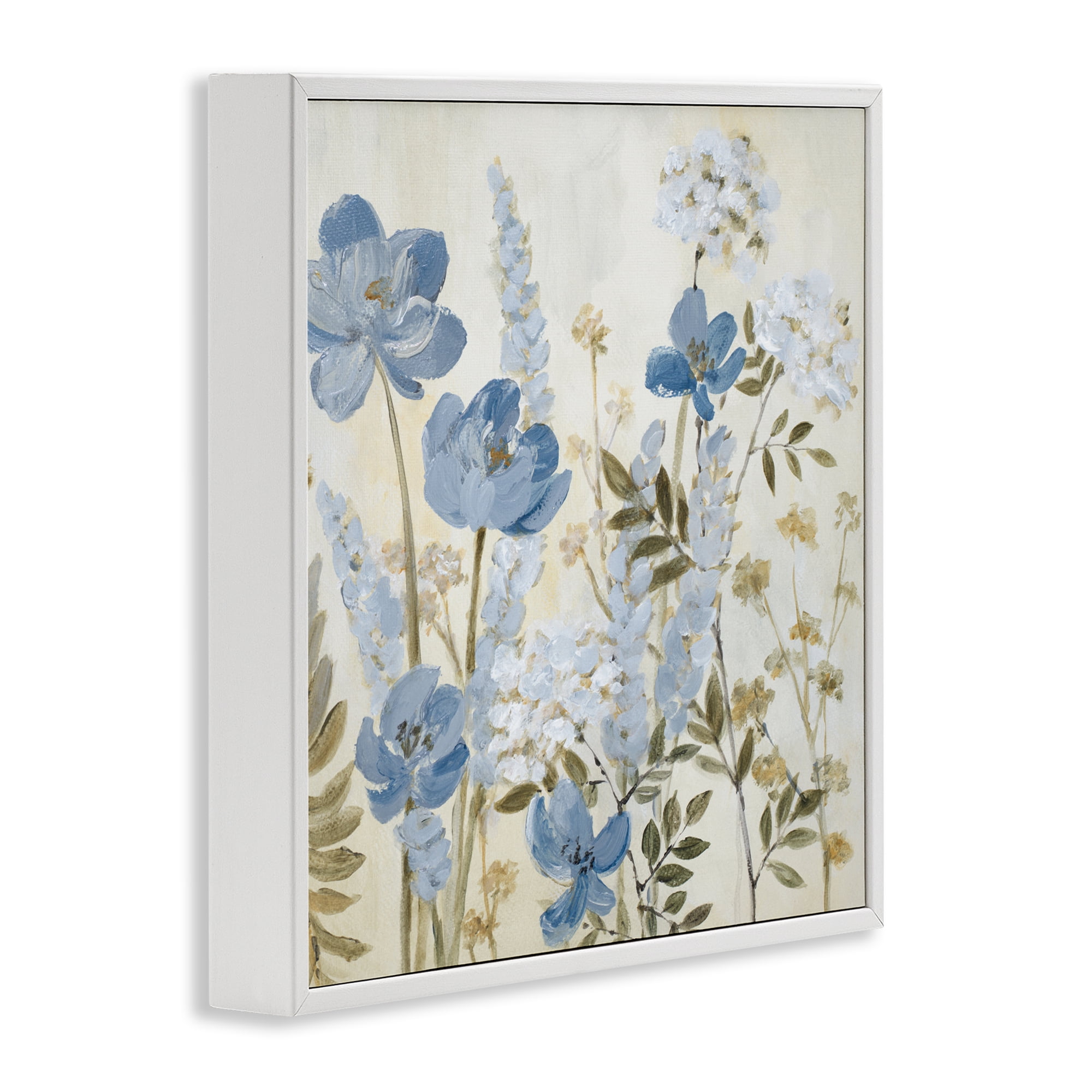 Stupell Industries Peace In The Blue Garden White Framed Giclee Art, design by Lanie Loreth