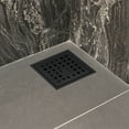 thumbnail image 6 of Uxcell 4 Inch Square Shower Drain, 304 Stainless Steel Floor Drain with Flange for Bathrooms, Kitchens, Matte Black, 6 of 6