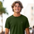 thumbnail image 3 of Dalix Espresso Martini Midweight Soft Tee Short Sleeve Cotton Shirt Summer Mens in Olive 2XL XX-Large, 3 of 5