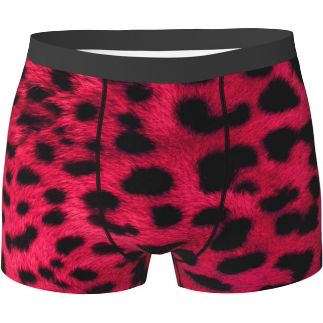 SEVEBJ Leopard Pattern Animal Skin Print Mans Boxer Briefs Knickers Elastic Underpants Breathable Bokserit